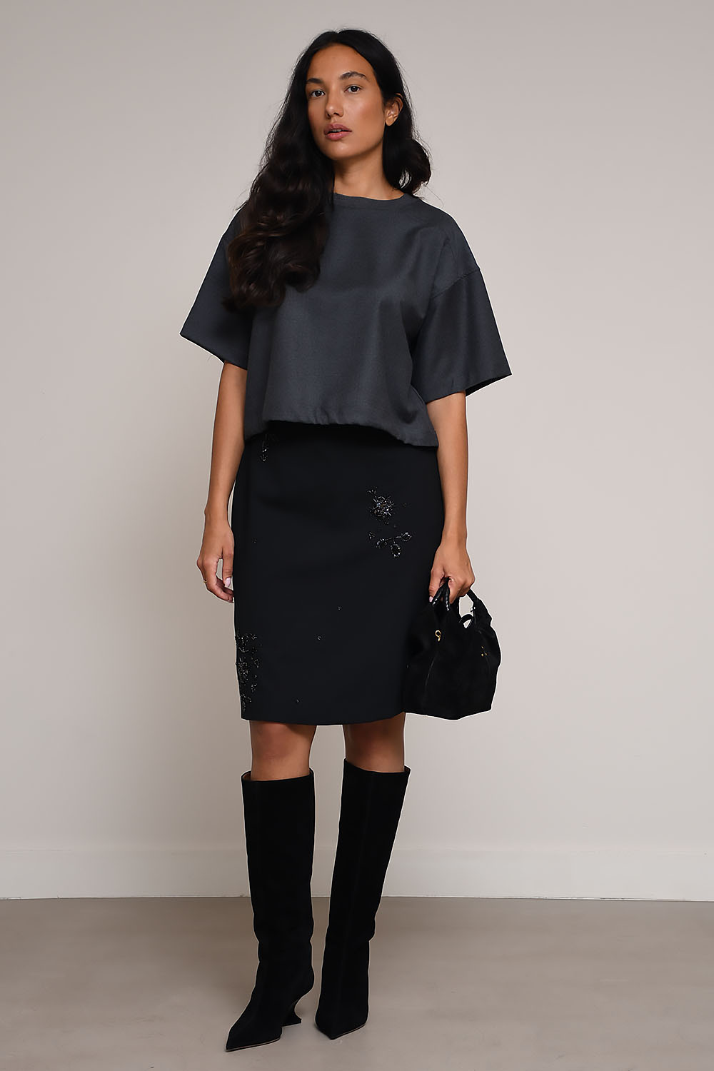 Barena - Gini flan-woven wool top