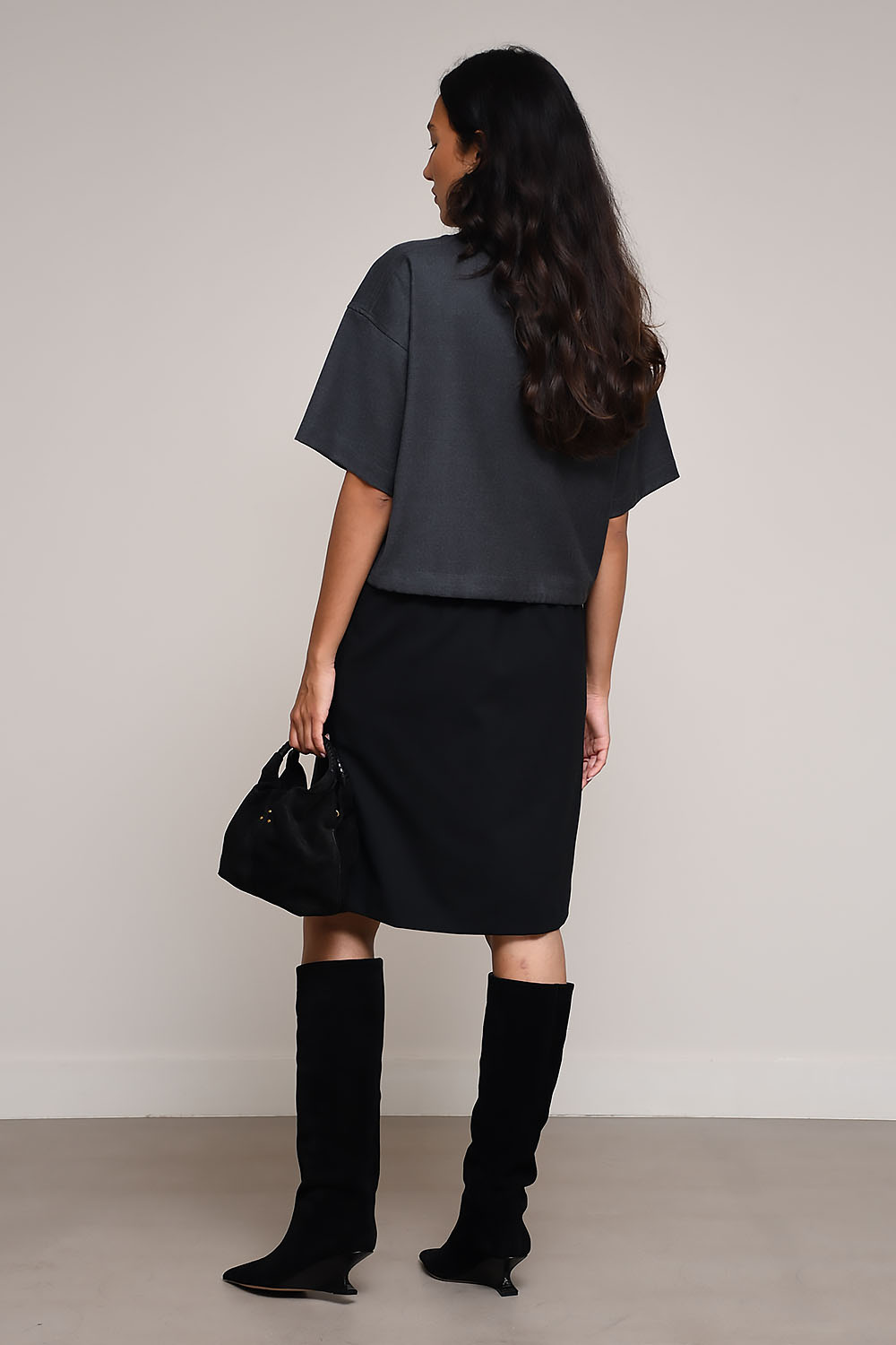 Gini flan-woven wool top