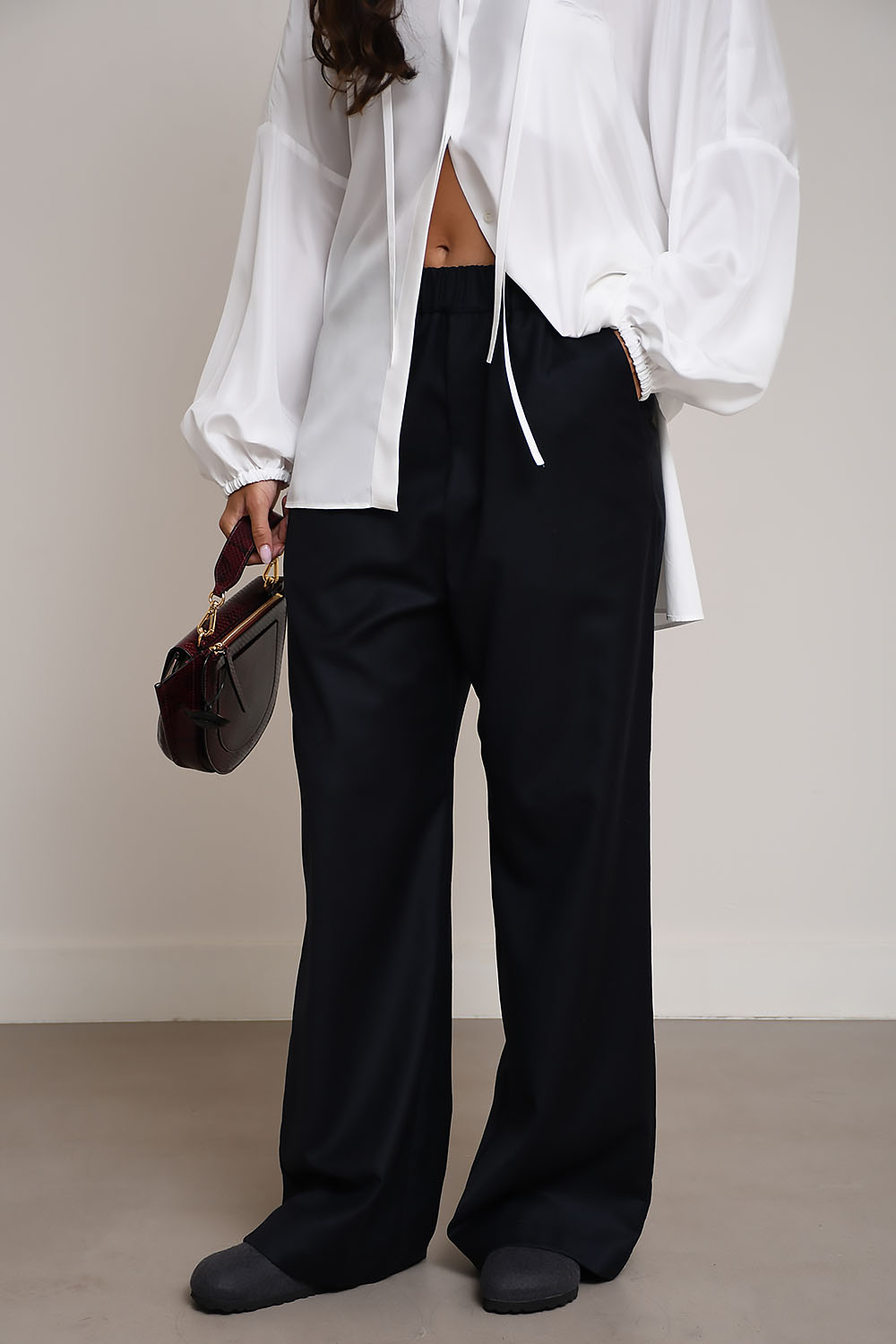 Barena - Mariano flan-woven wide-leg trousers