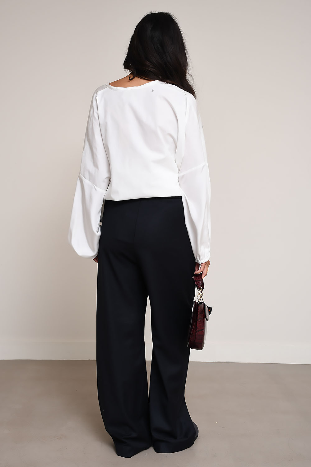 Mariano flan-woven wide-leg trousers