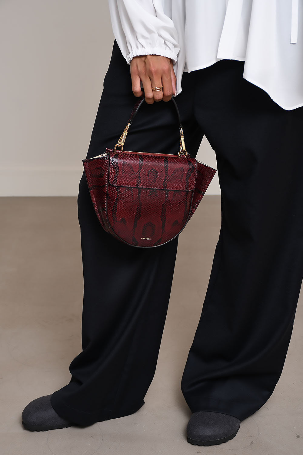 Mariano flan-woven wide-leg trousers