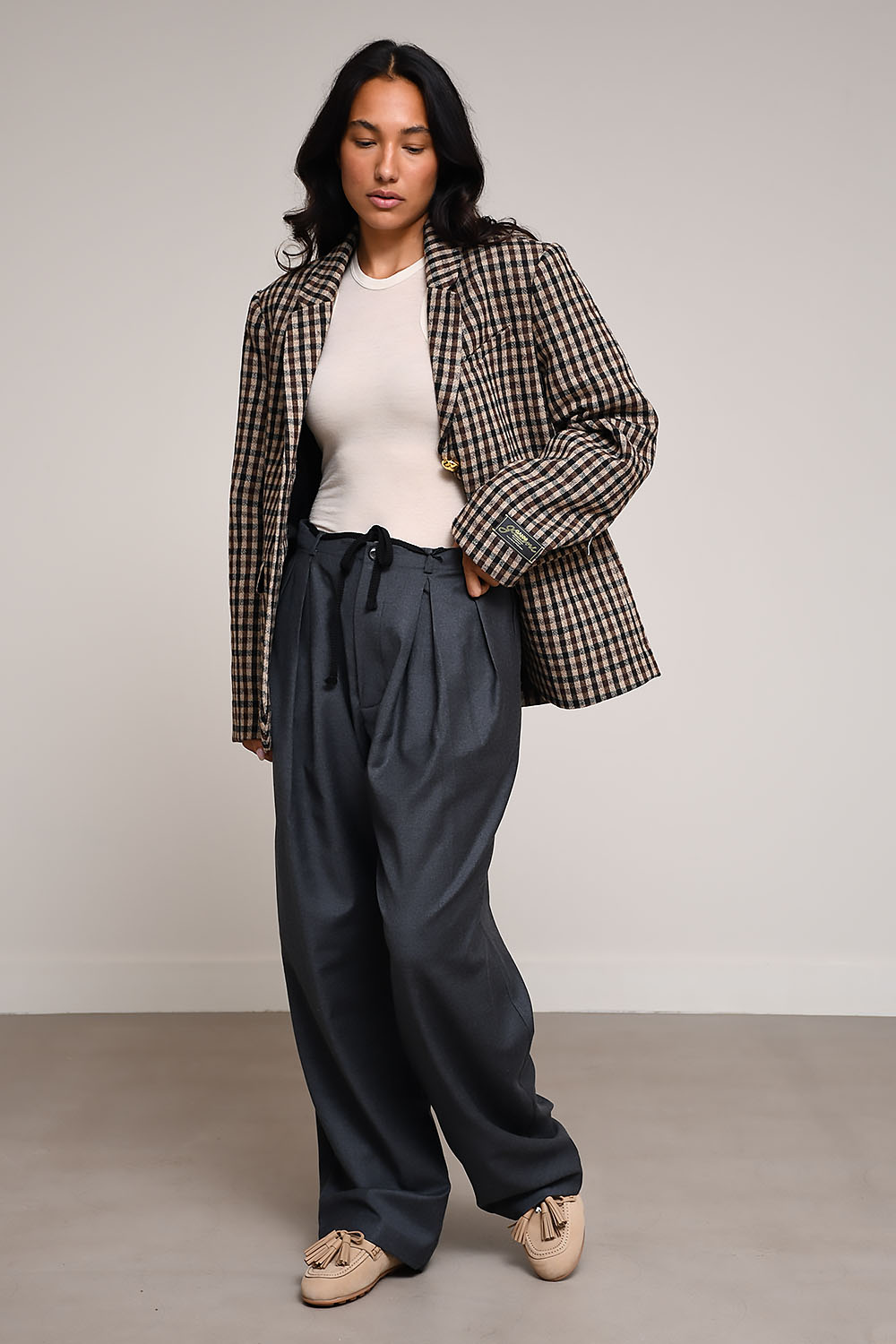 Barena - Pestrin flan-woven straight leg trousers