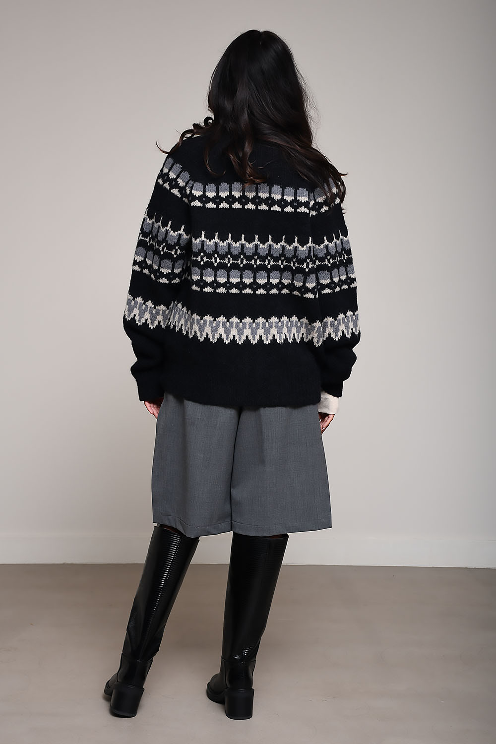 Anders knit-caleo sweater
