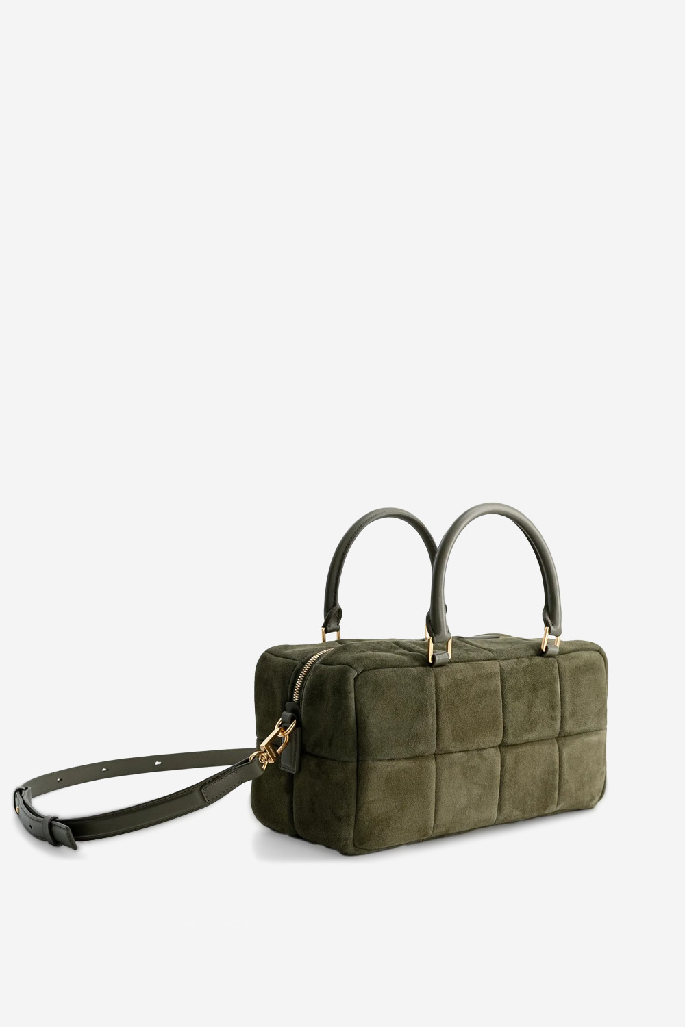 Mlouye - Grid suede crossbody