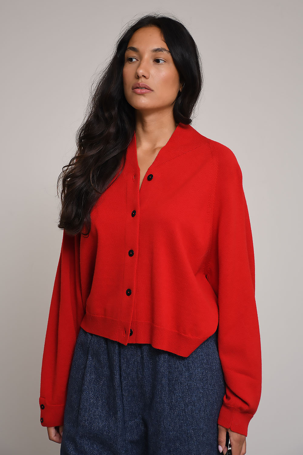 Cordera - Merino wool boxy oversized cardigan