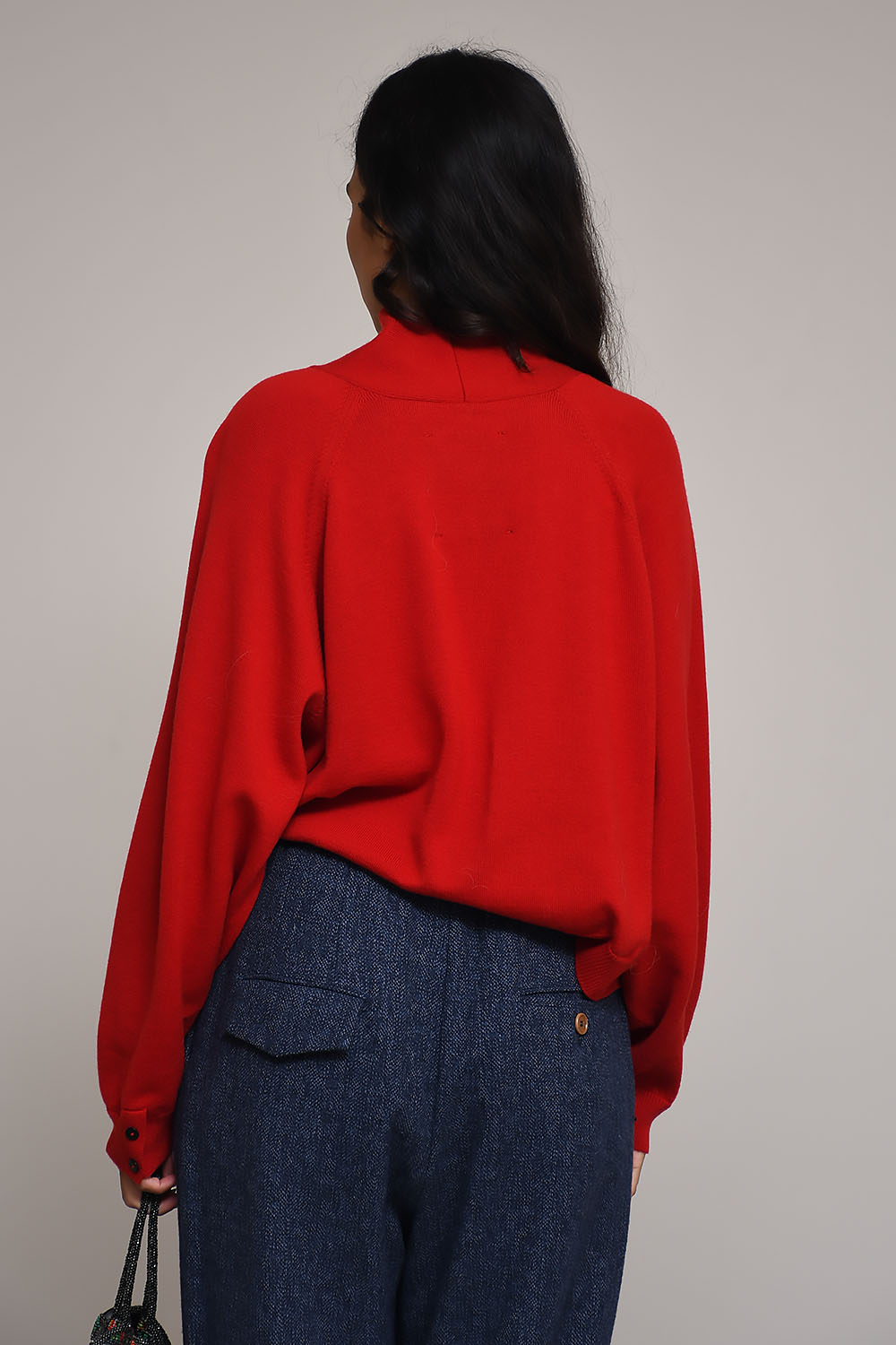Merino wool boxy oversized cardigan