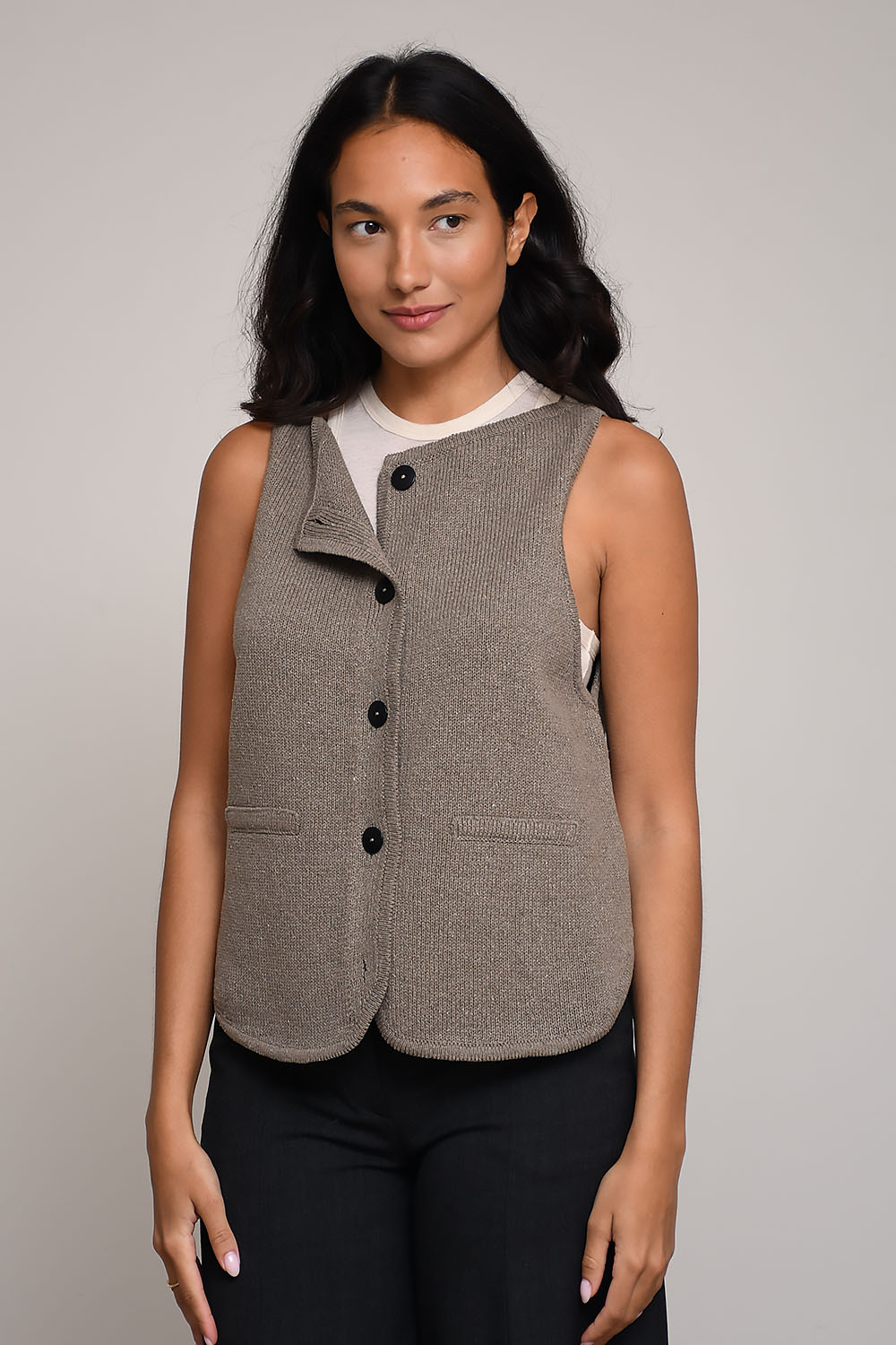 Cordera - Boat neck boxy fit waistcoat