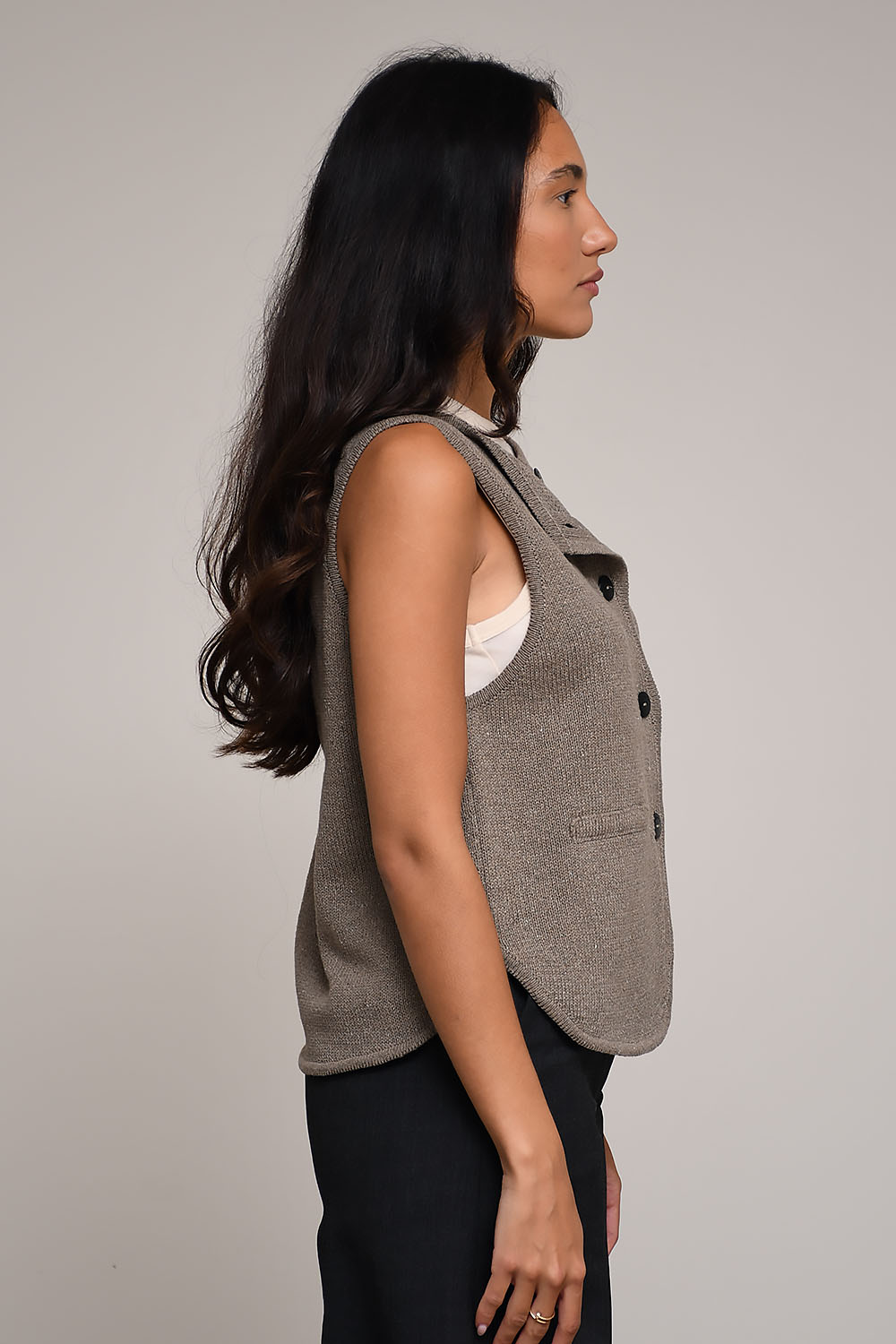 Cordera - Boat neck boxy fit waistcoat