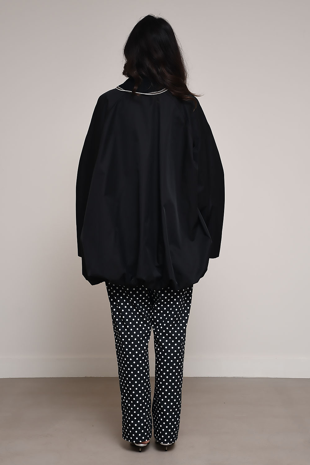 Crochet collar relaxe fit jacket