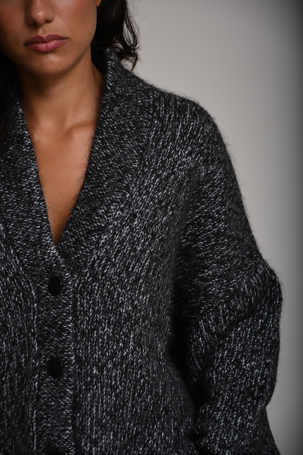 Oversized alpaca cardigan