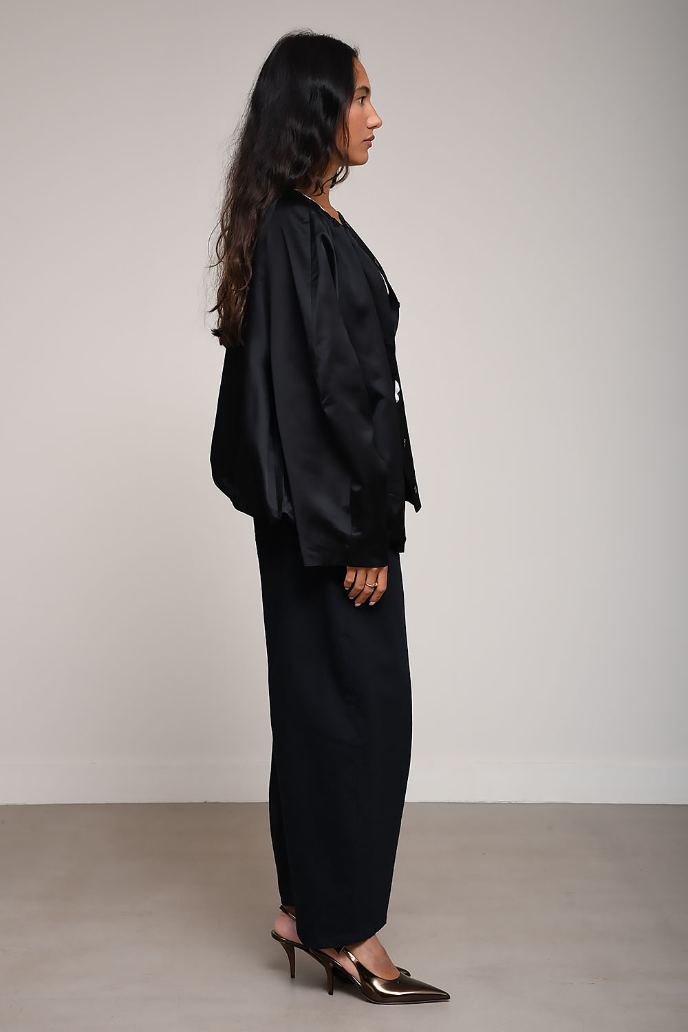 Cordera - Satin balloon blouse