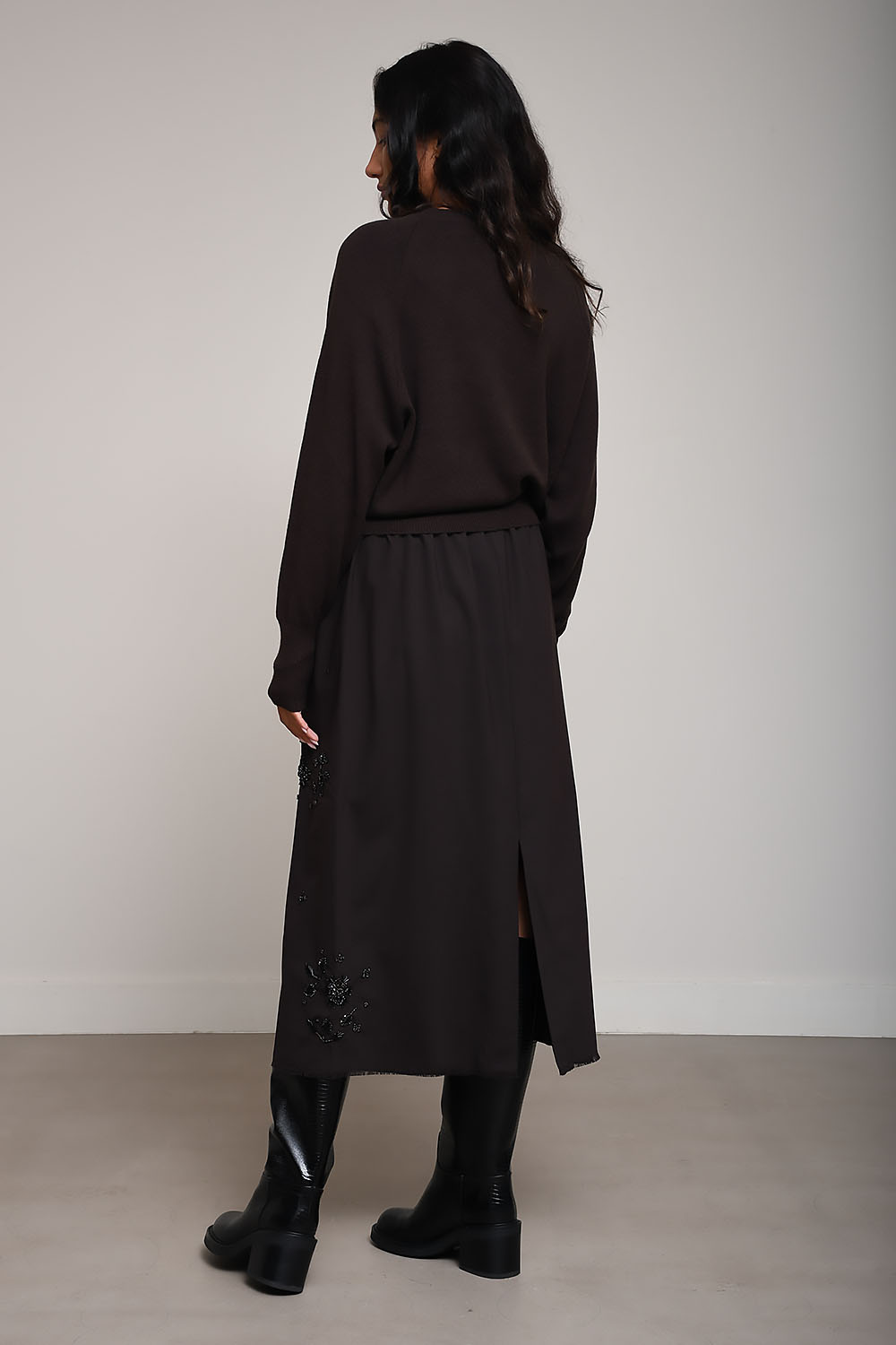 Embellished tailoring skirt