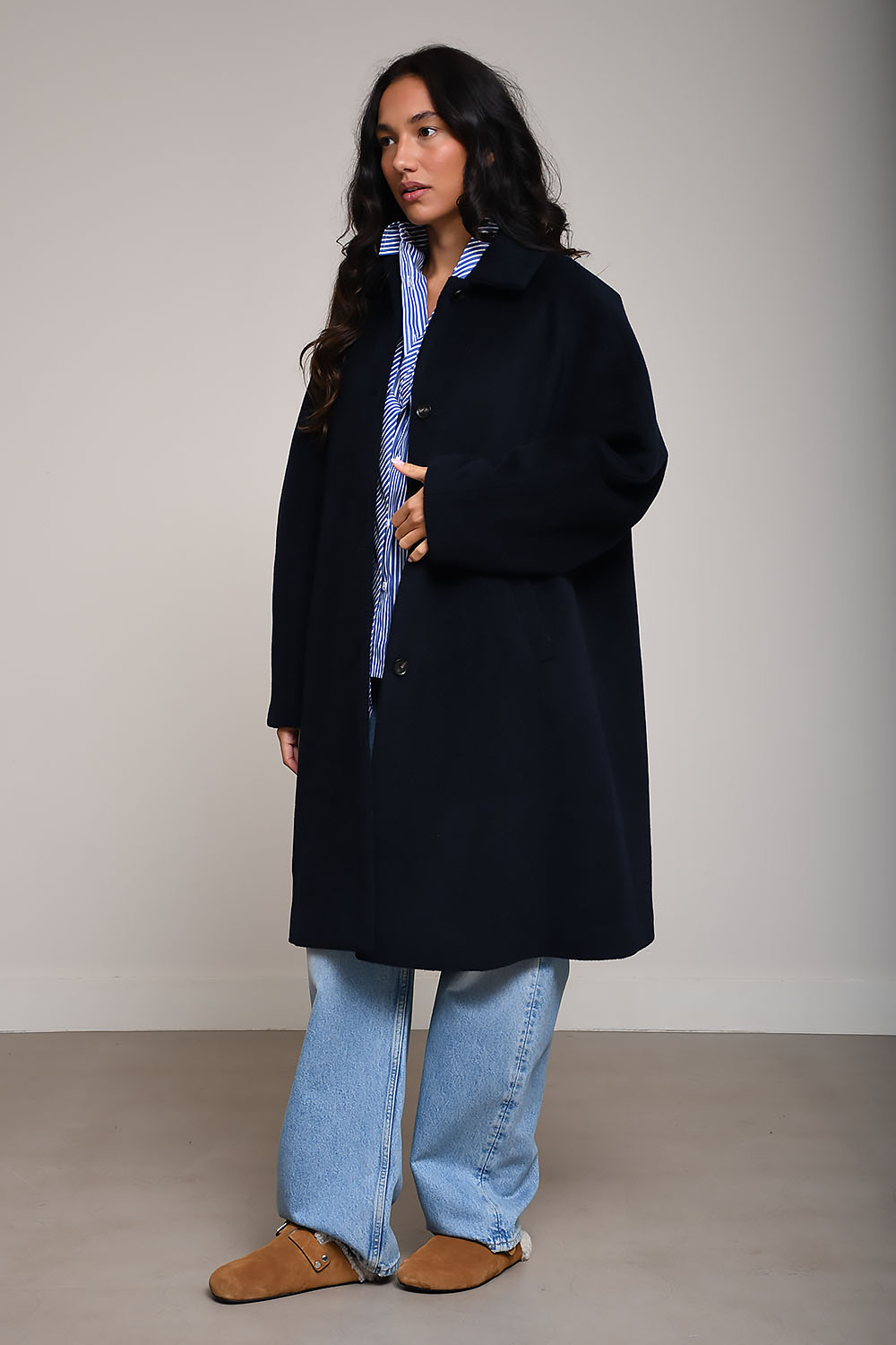 Cordera - Single-breasted wool coat