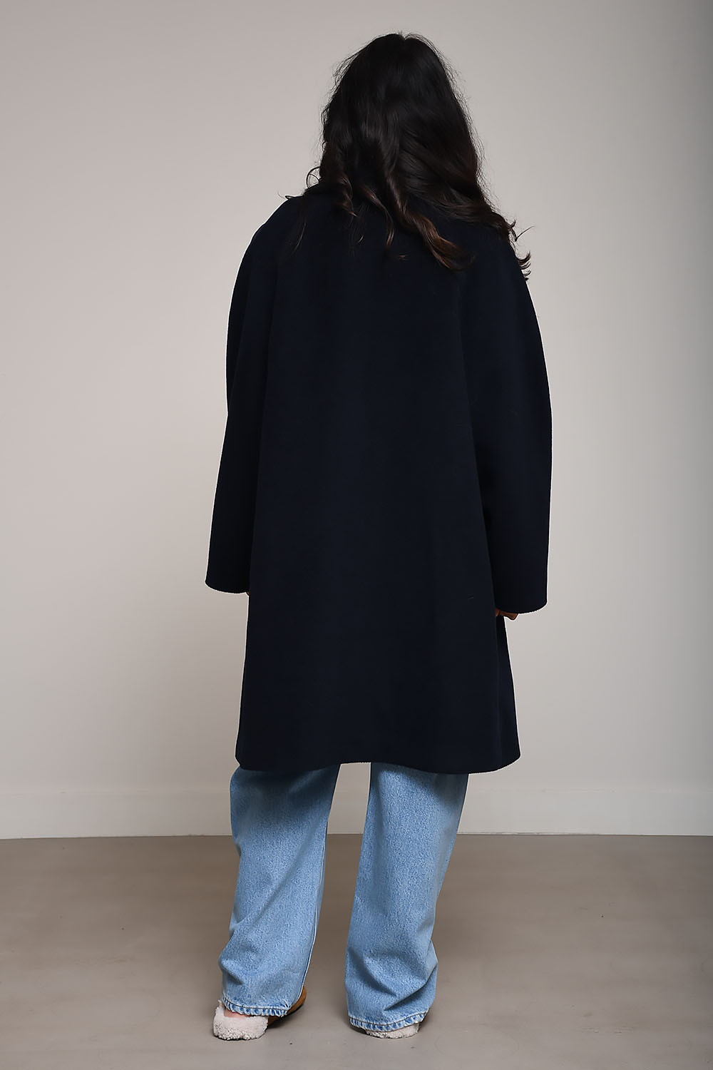 Single-breasted wool coat