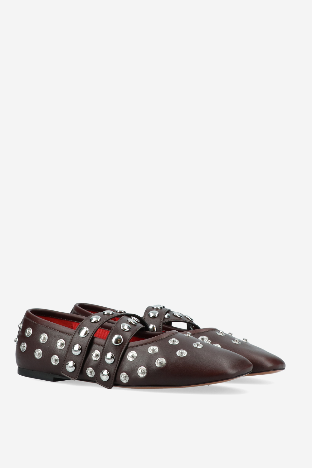 Ryder popper-studded ballerinas