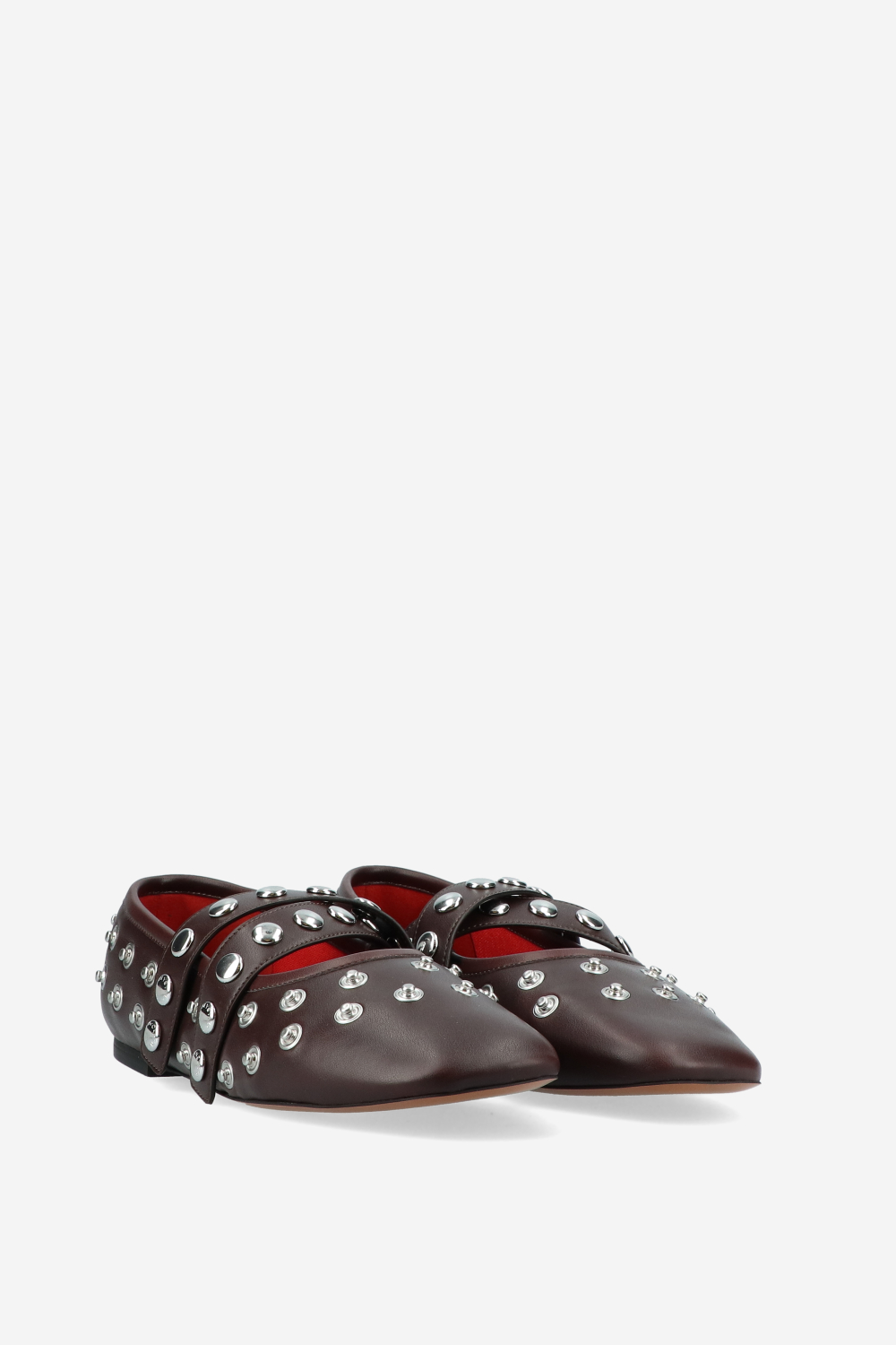 Ryder popper-studded ballerinas