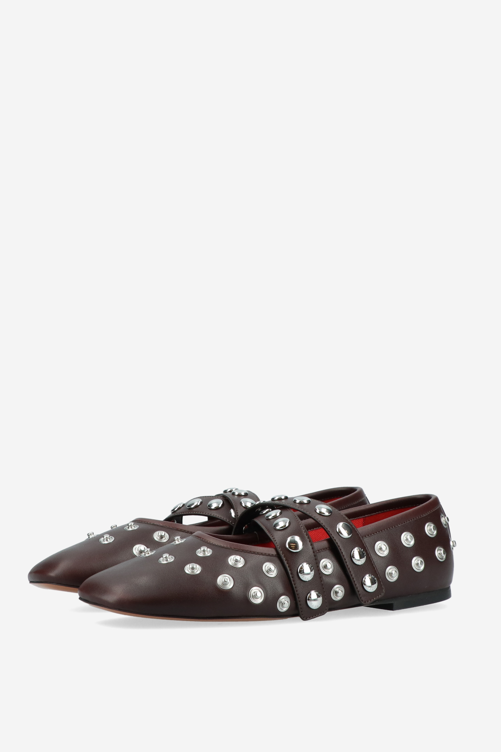 Ryder popper-studded ballerinas