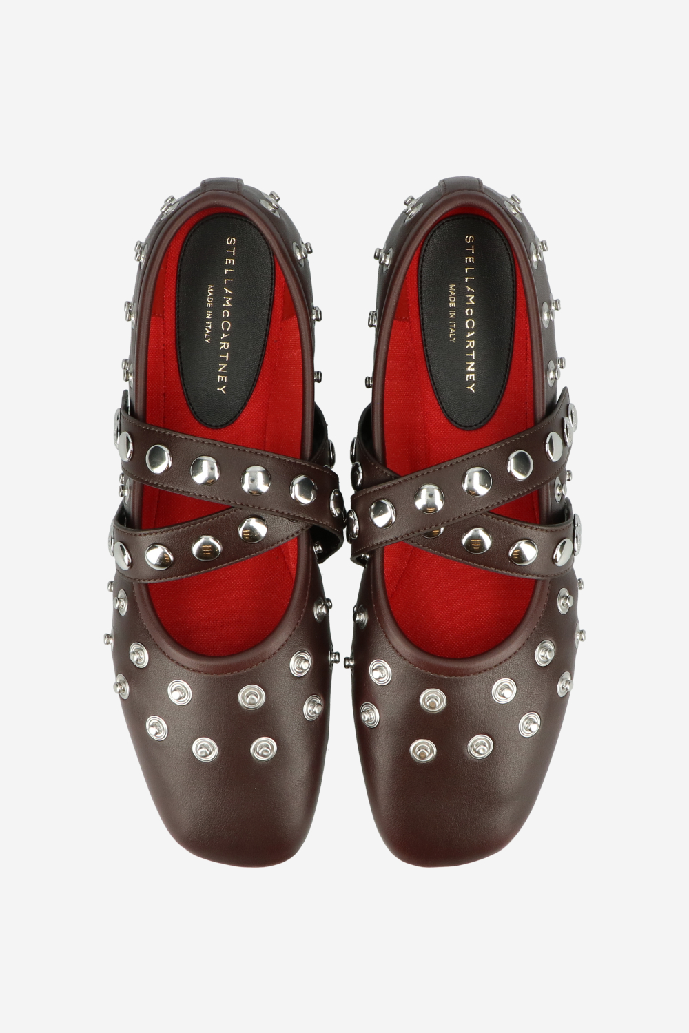 Ryder popper-studded ballerinas