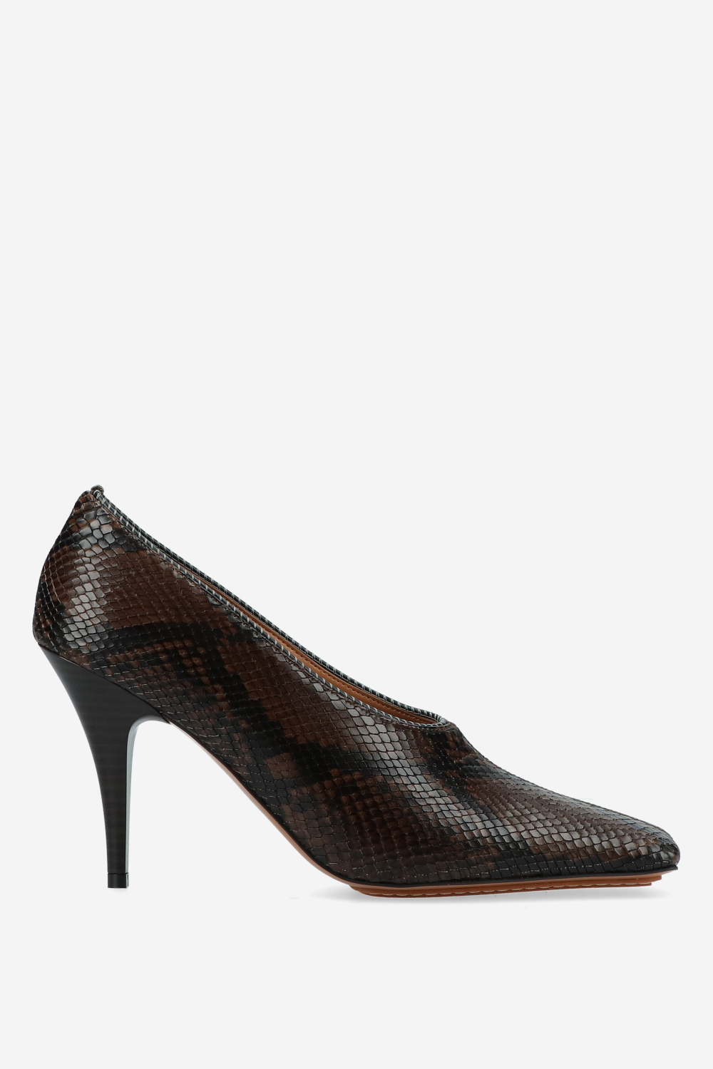 Stella McCartney - Square-toe snake stiletto pumps