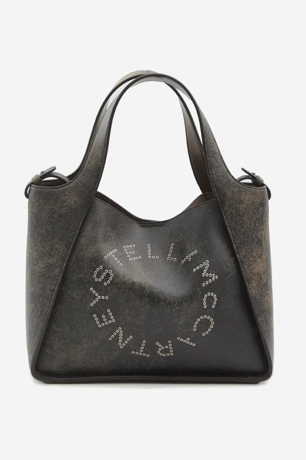 Stella McCartney - Logo aged crossbody tote bag
