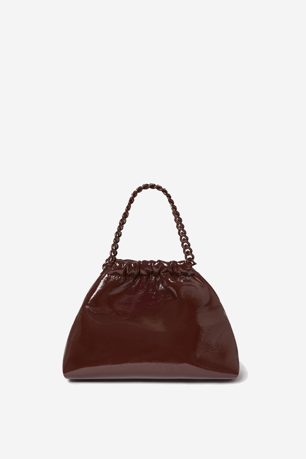 Stella McCartney - Falabella patent crinkled drawstring crossbody