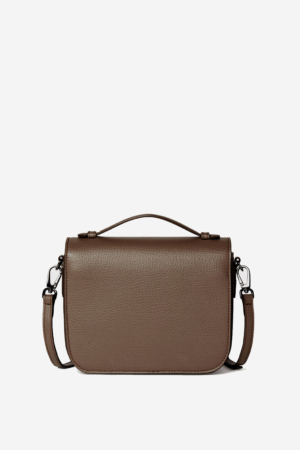 Logo flap messenger crossbody