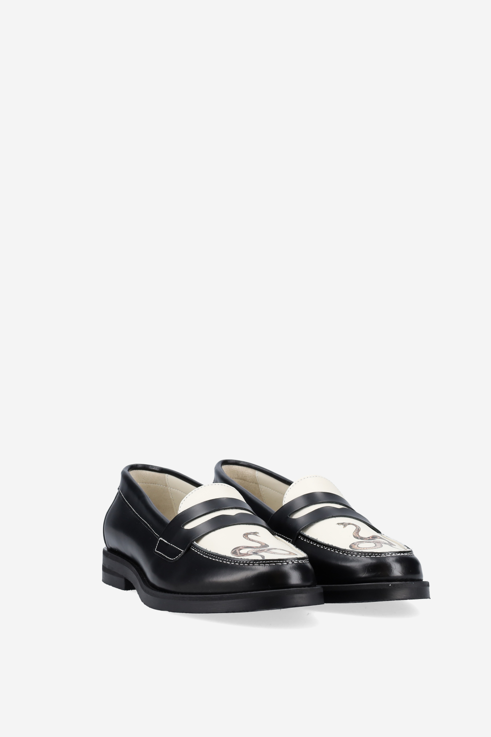 Wilde snake leather penny loafer