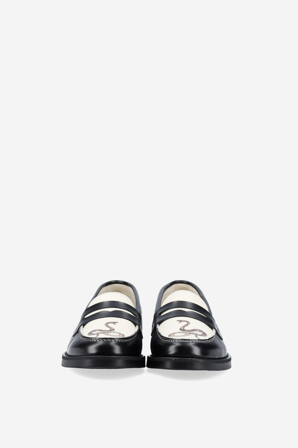 Wilde snake leather penny loafer