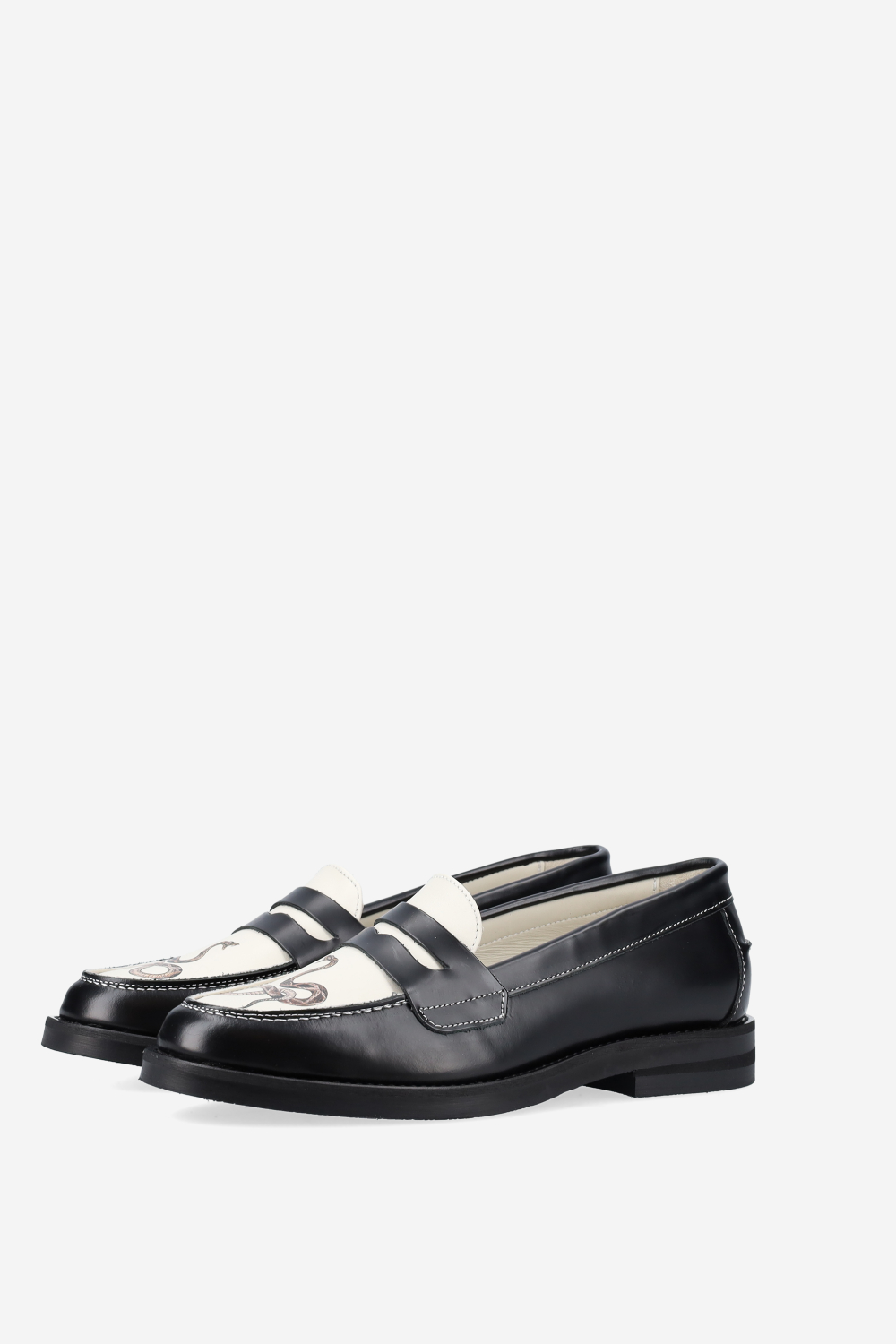 Wilde snake leather penny loafer