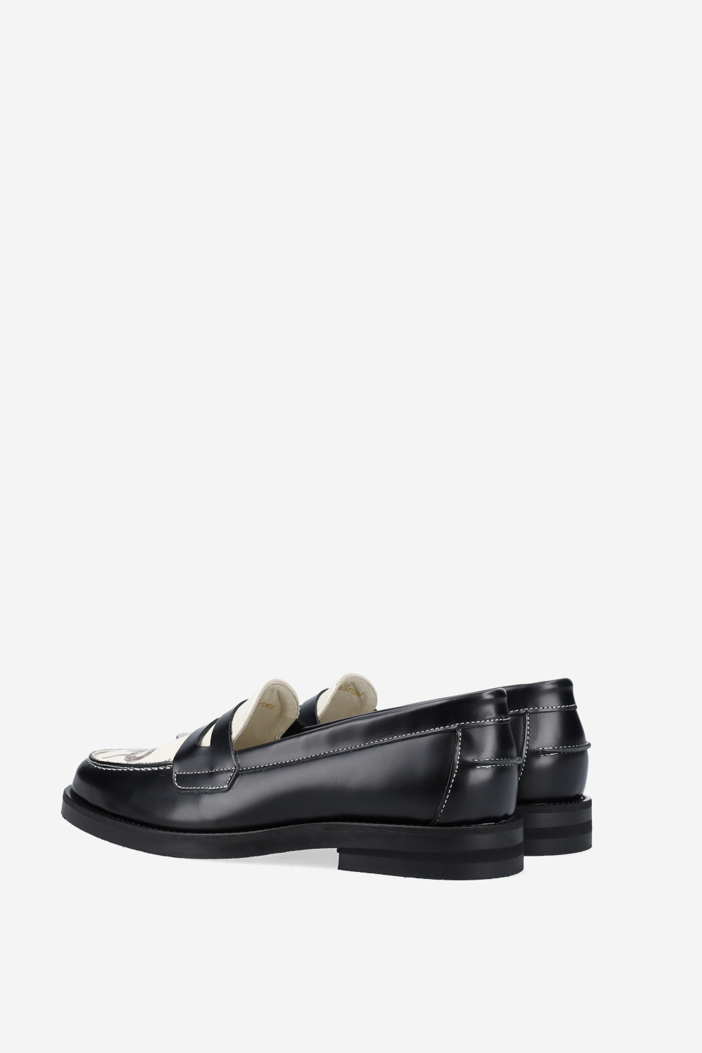 Wilde snake leather penny loafer