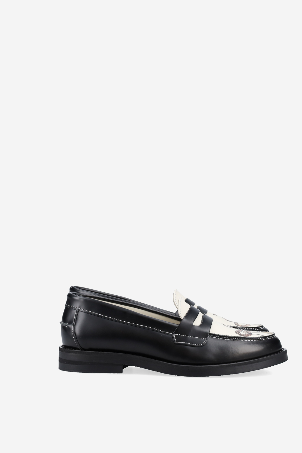 Wilde snake leather penny loafer