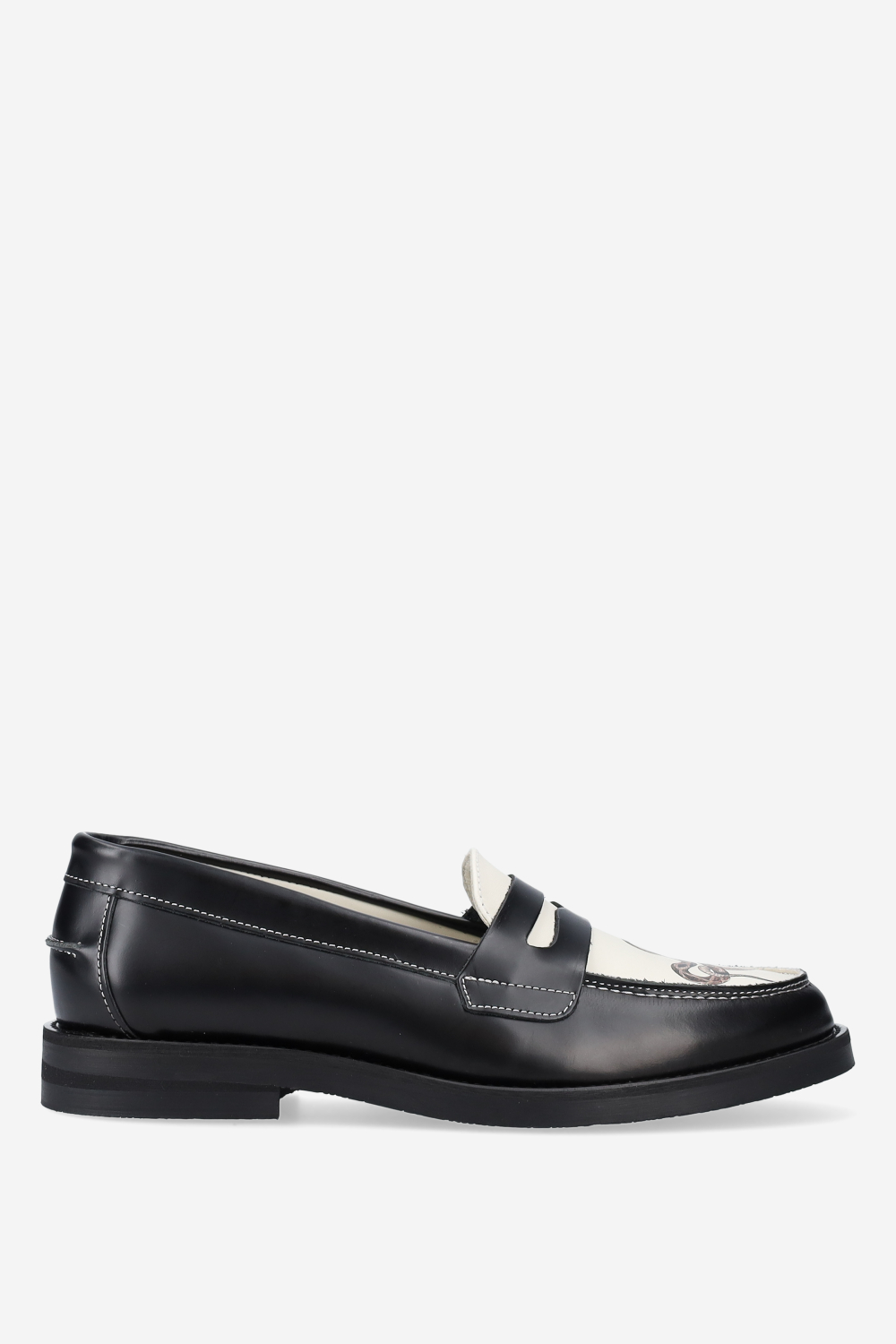 DUKE + DEXTER - Wilde snake leather penny loafer