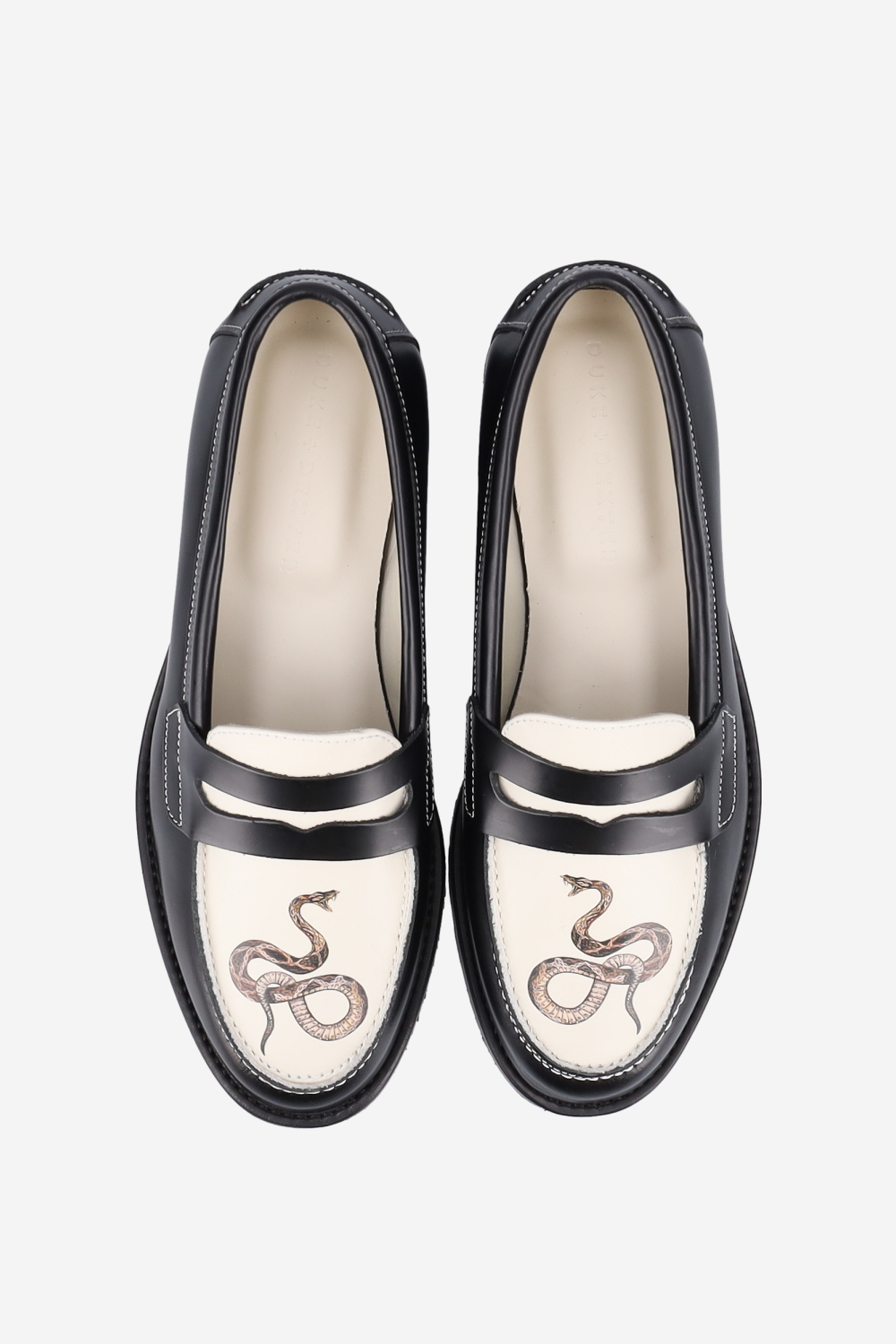 Wilde snake leather penny loafer