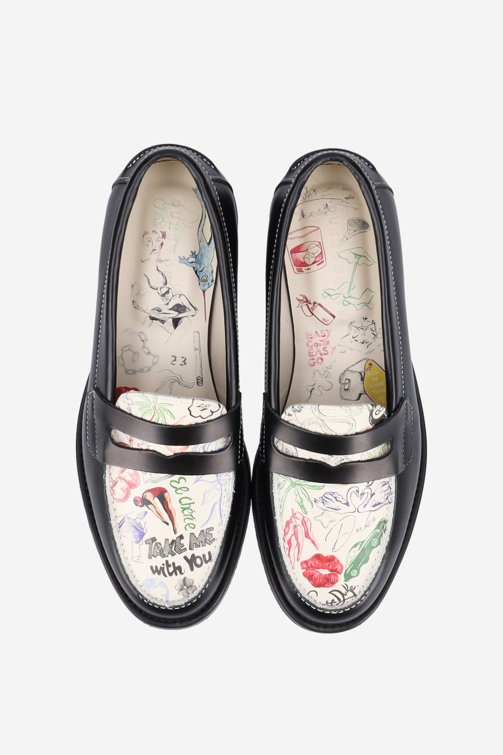Wilde casa doodle penny leather loafer