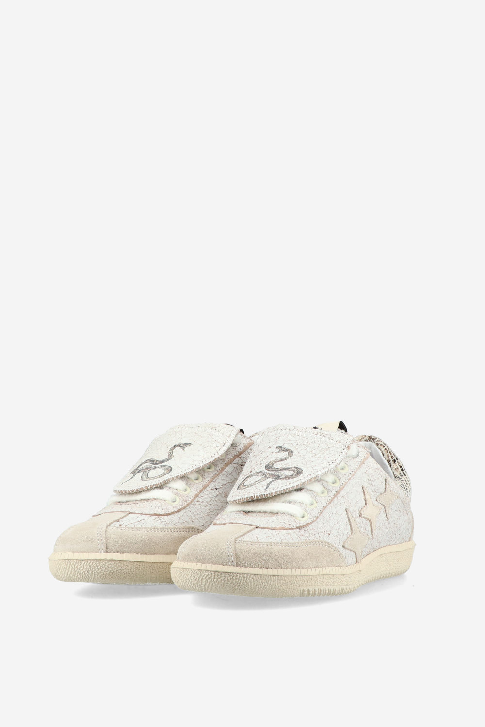 Plus duke leather snake sneakers