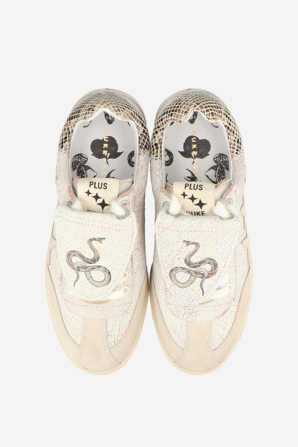 Plus duke leather snake sneakers
