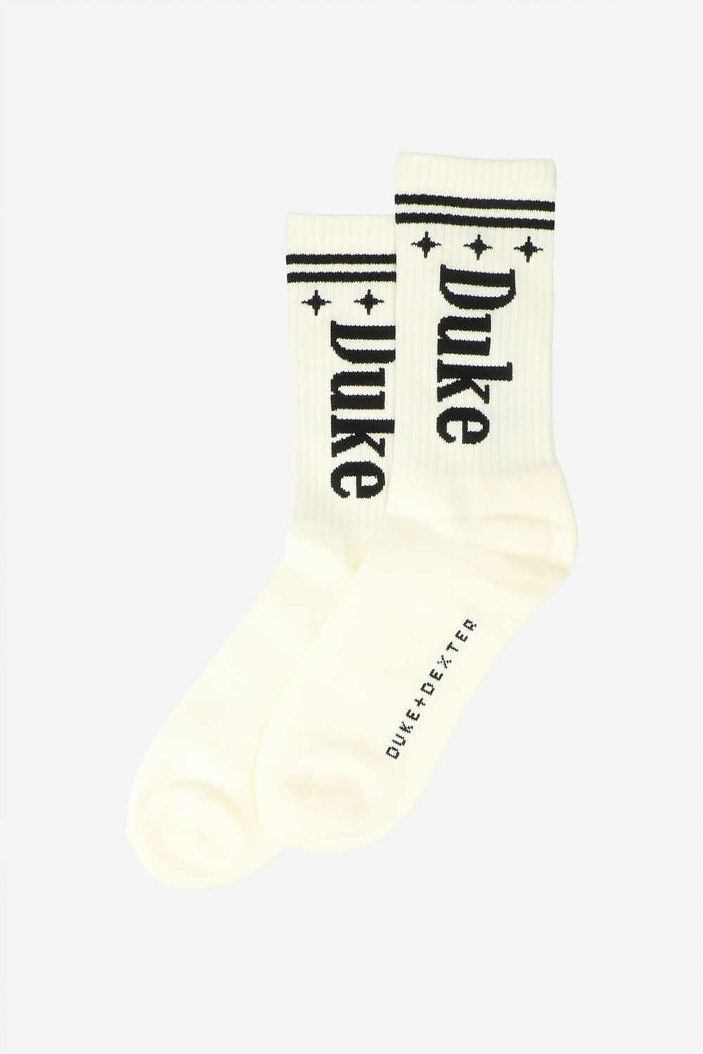 DUKE + DEXTER - Duke white + black socks