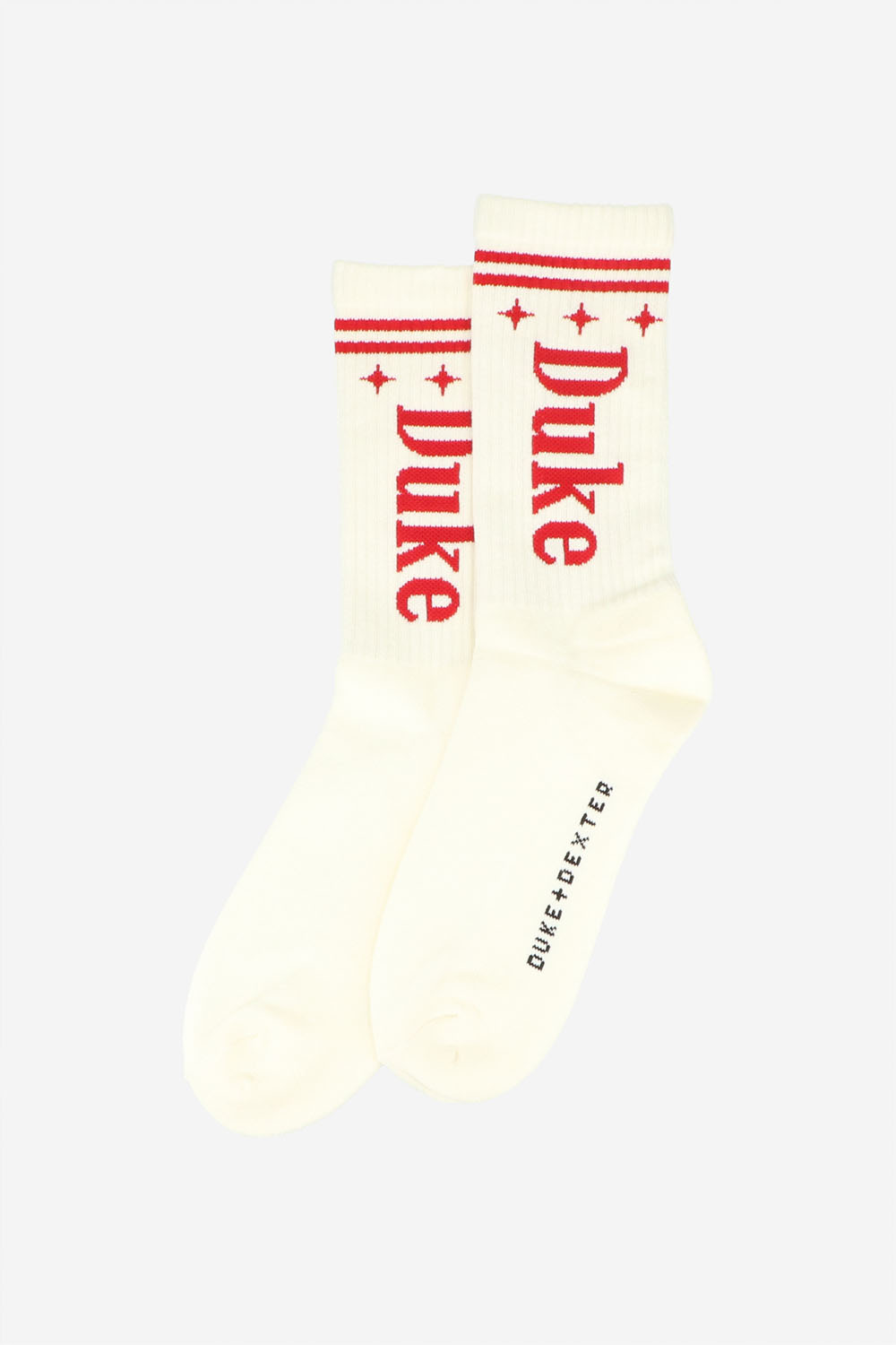 DUKE + DEXTER - Duke white + red socks
