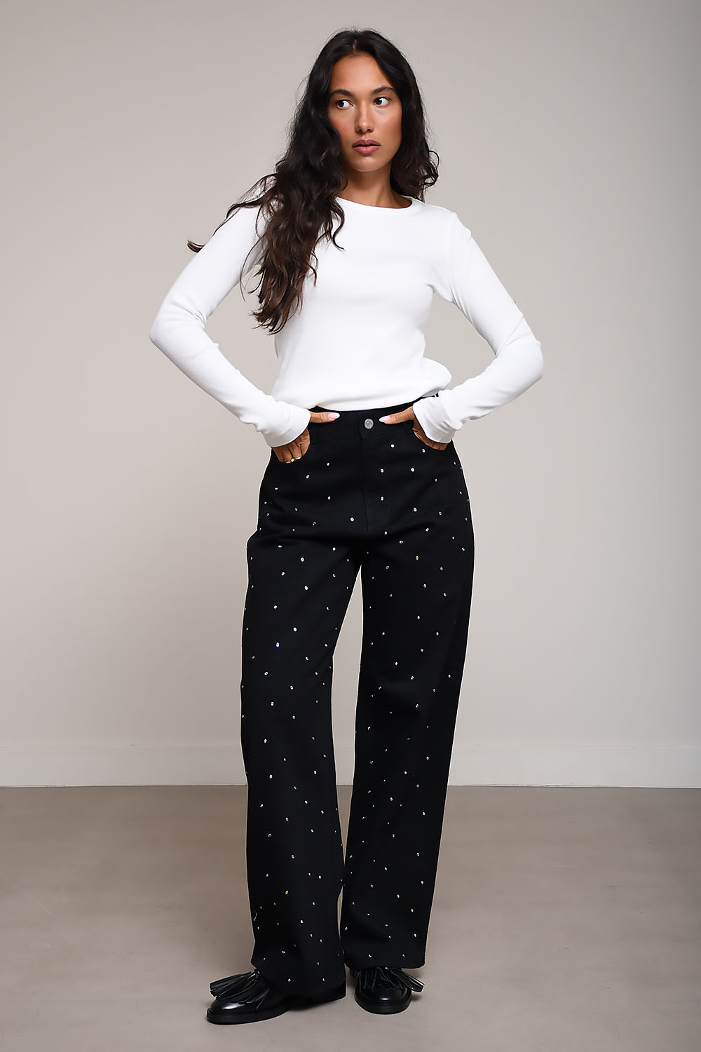 Alemais - Simona crystal embellishment denim jeans