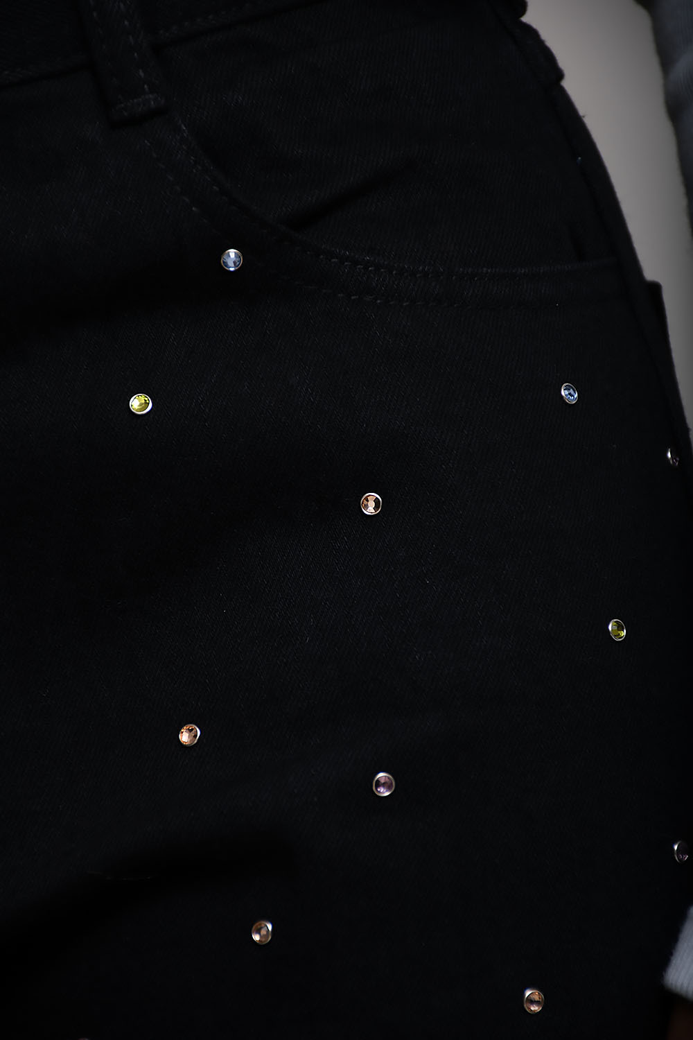 Simona crystal embellishment denim jeans