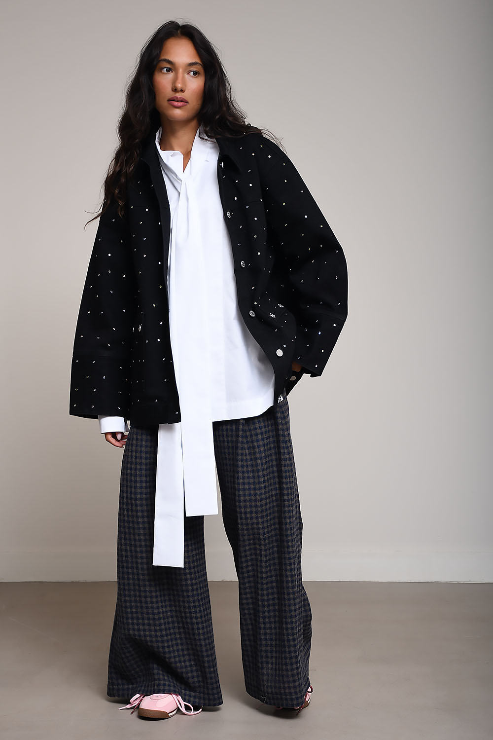 Alemais - Simona crystal embellishment denim jacket