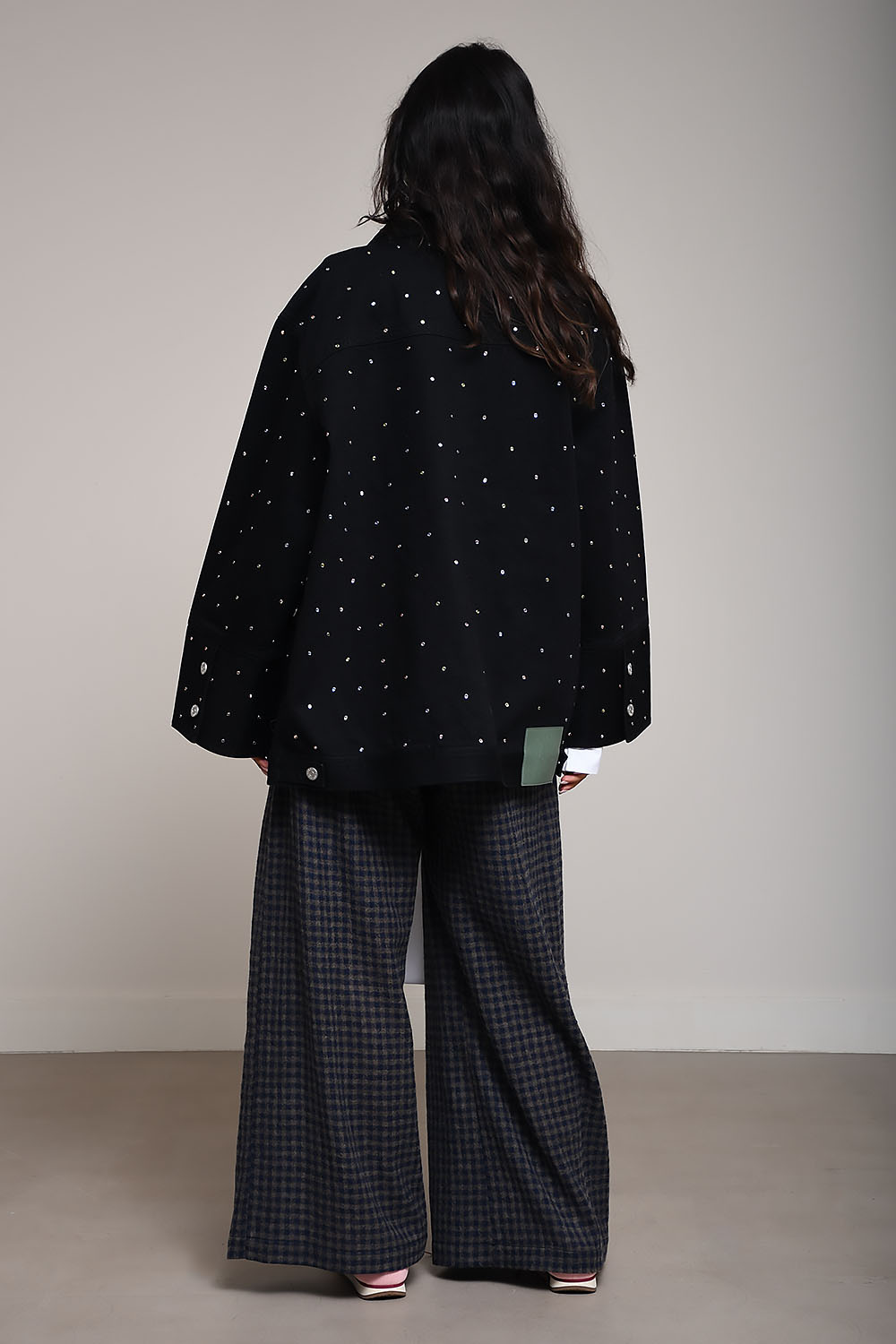 Simona crystal embellishment denim jacket