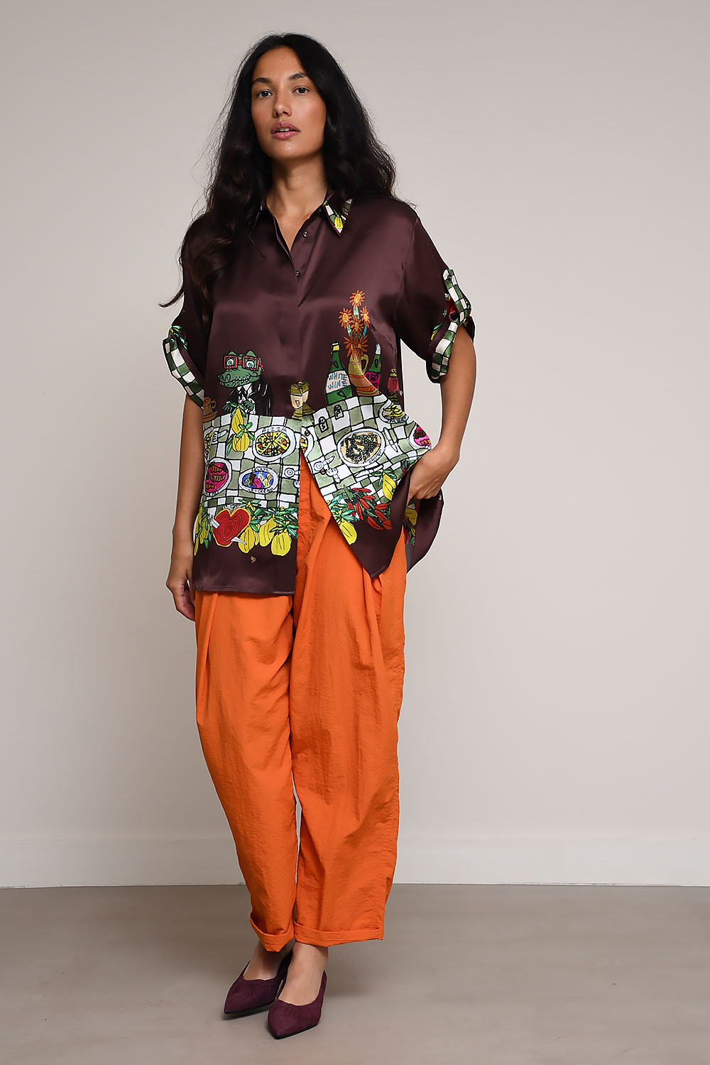 Alemais - Fredo artwork silk shirt