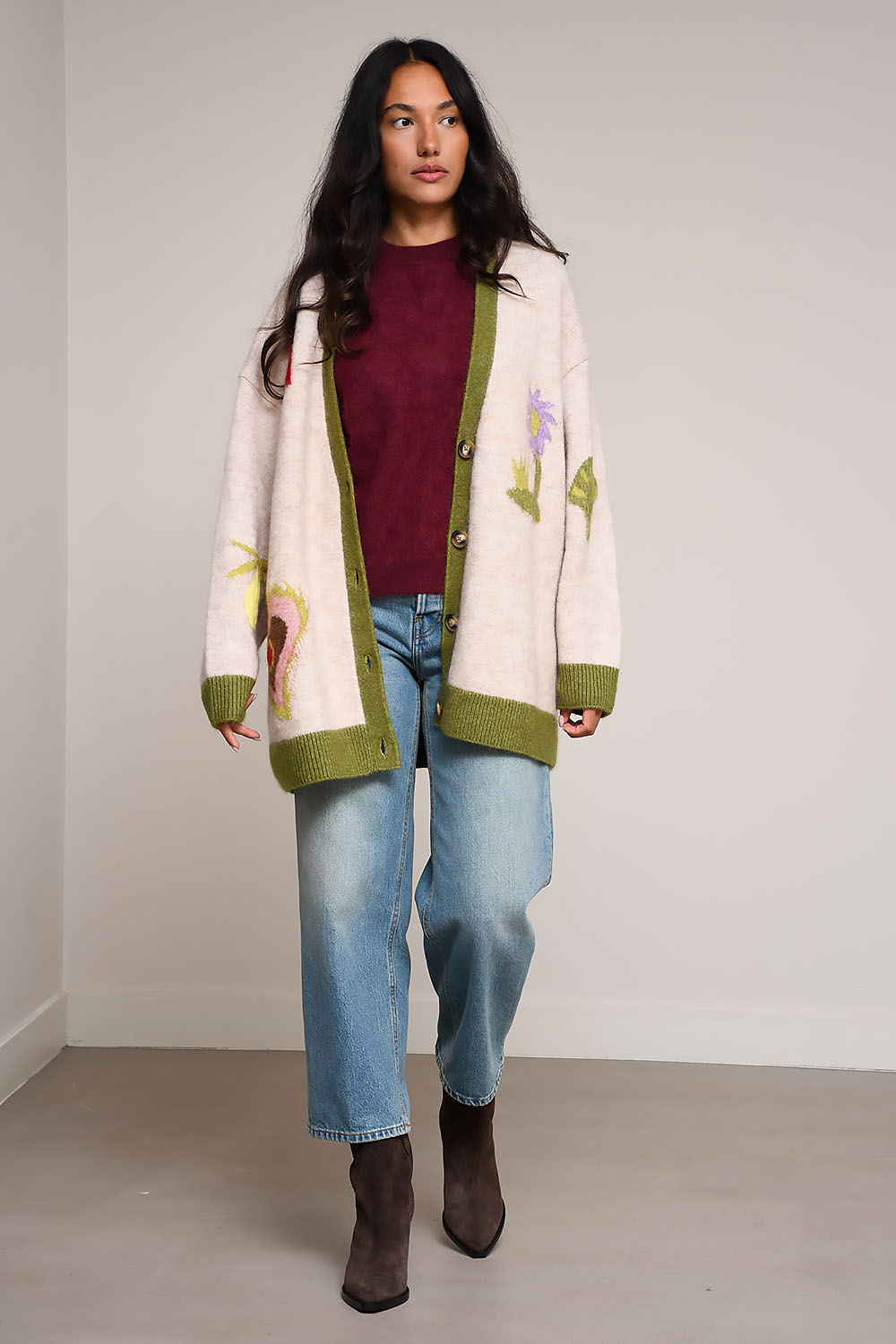 Alemais - Contessa artwork v-neck cardigan