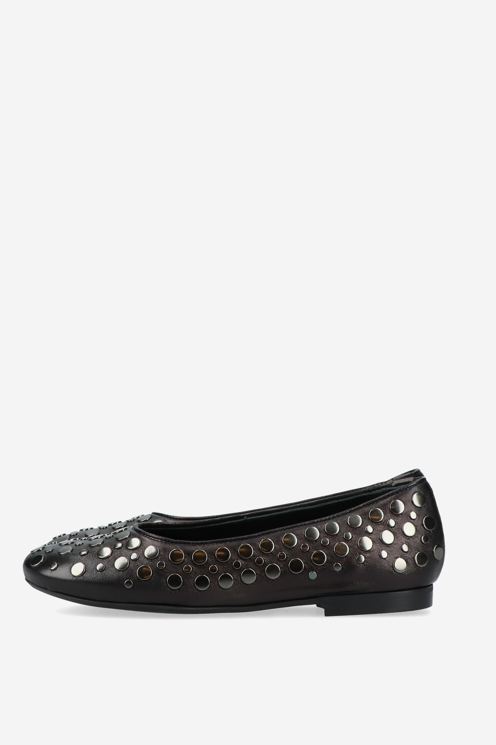 3 nights leather studded ballerinas