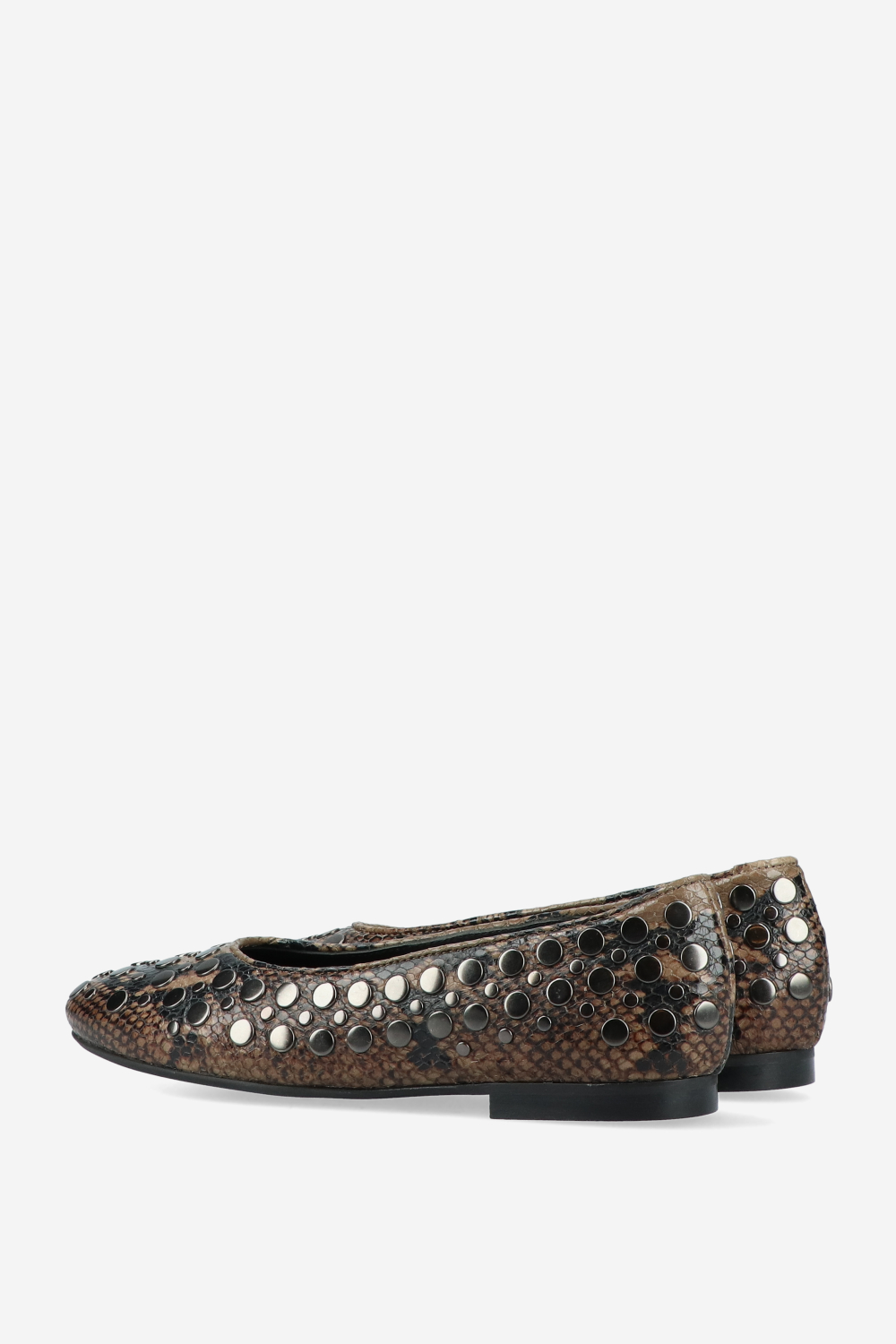 3 nights pitone studded ballerinas