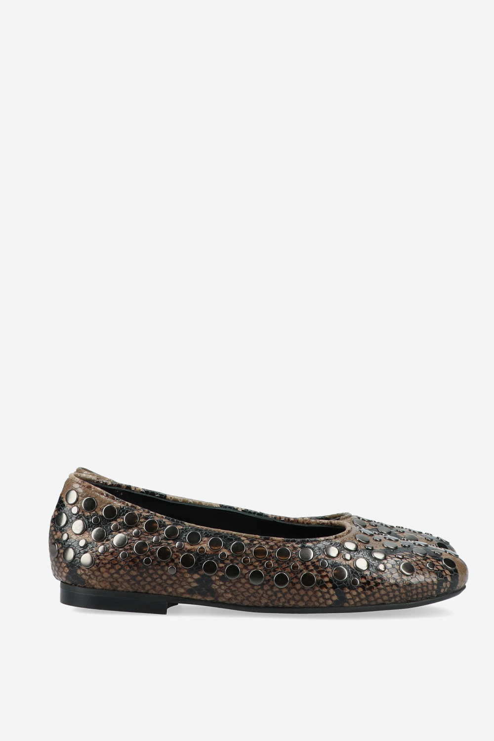 3 nights pitone studded ballerinas
