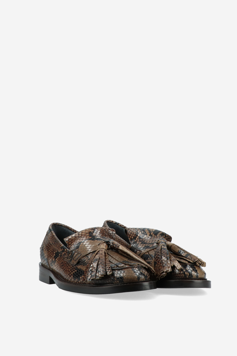 Courage pitone leather loafers