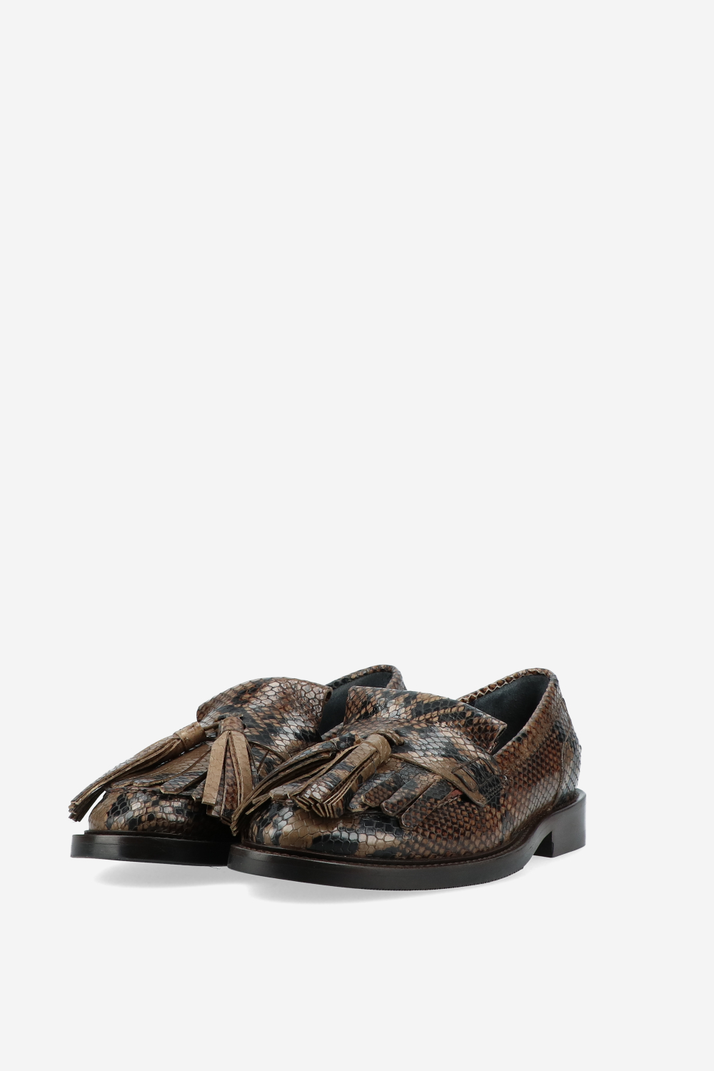 Courage pitone leather loafers