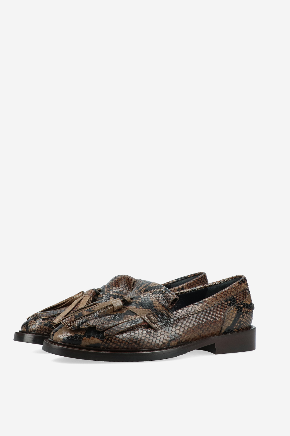Courage pitone leather loafers